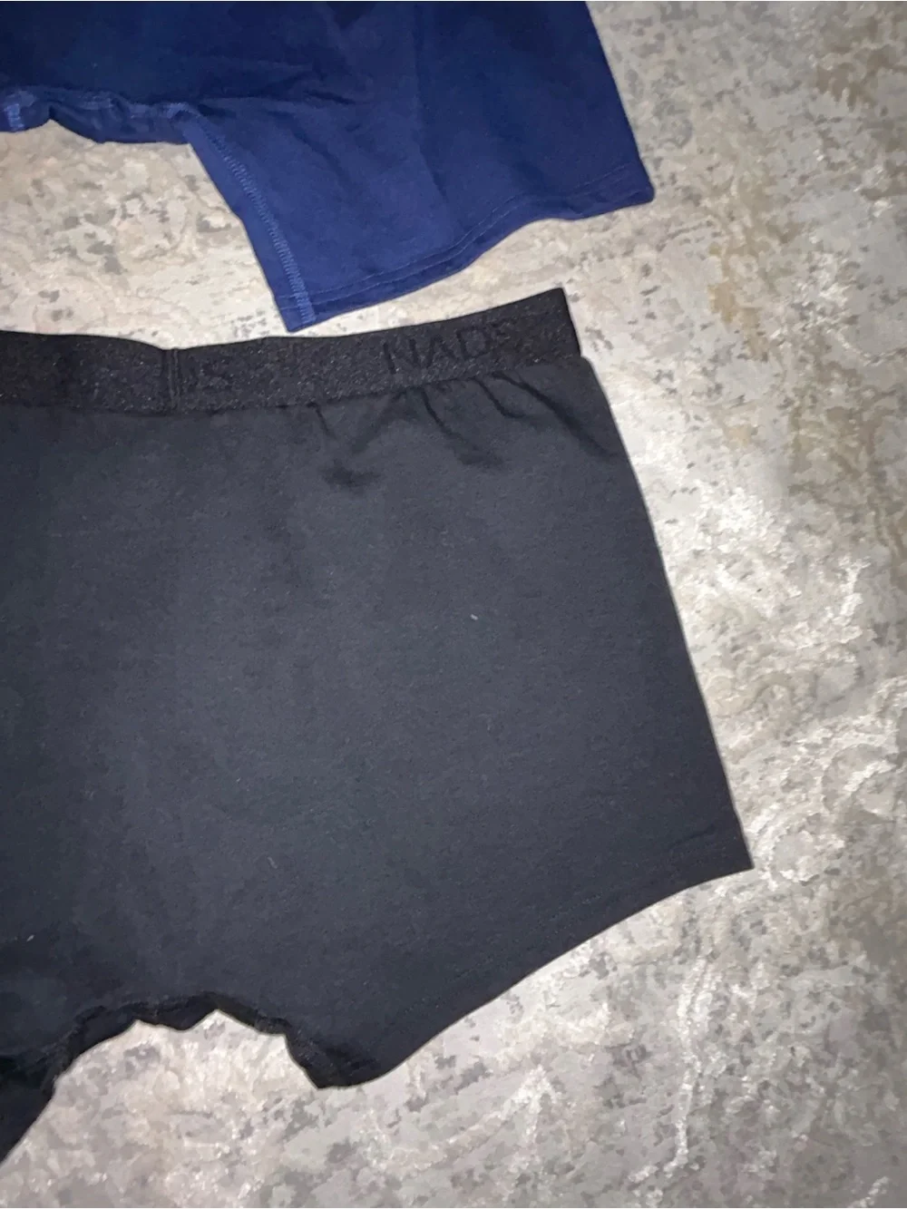 NWOT NADS 2 pair Black and Blue 100% Certified Organic Boxer Briefs XL